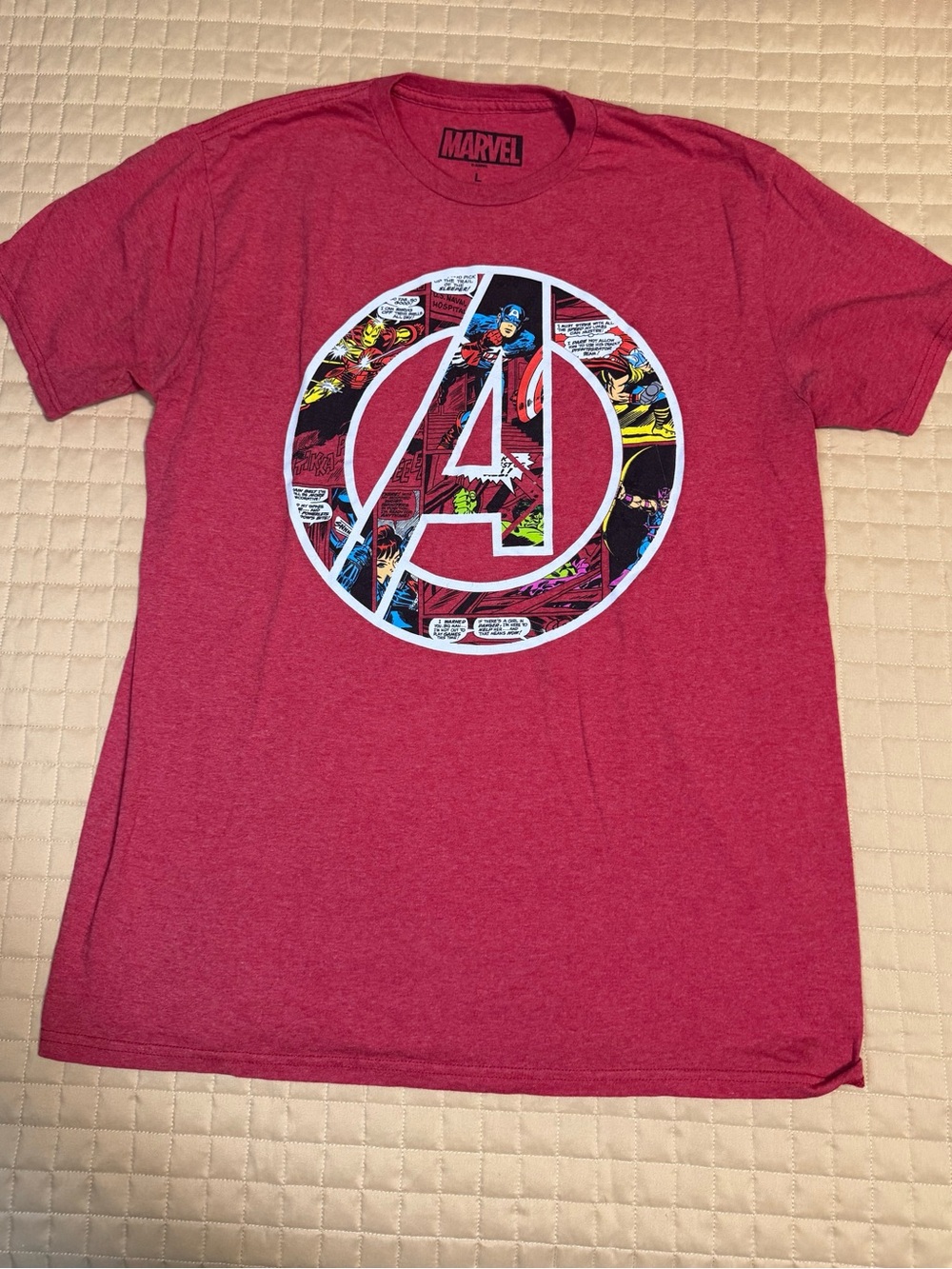 Marvel Avengers Comic Fill Logo Graphic Tee - Men's L